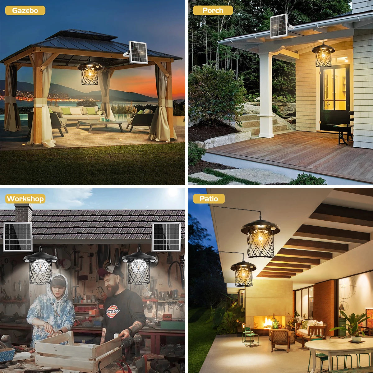 Ecovare™ Solar Pendant Lights – Remote & Waterproof