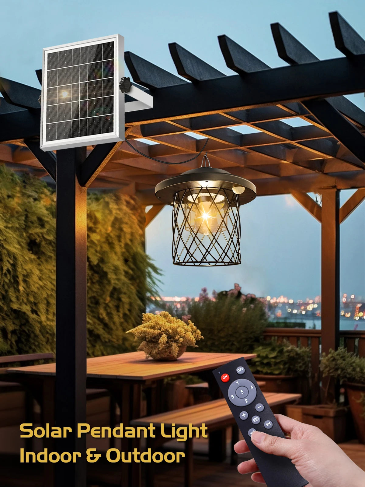 Ecovare™ Solar Pendant Lights – Remote & Waterproof