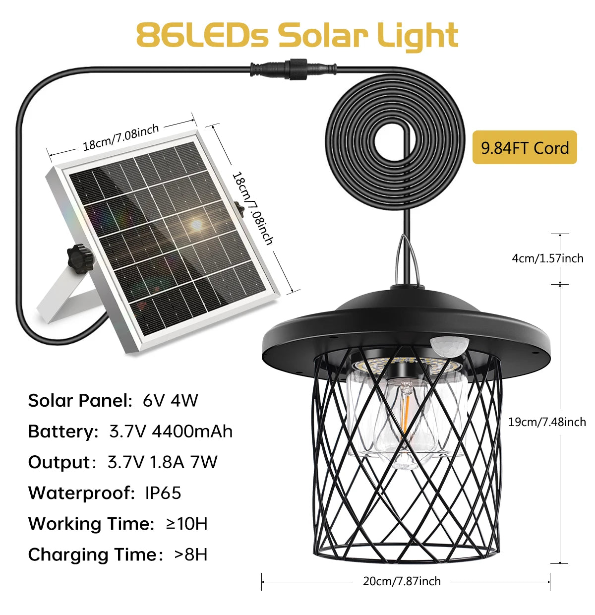 Ecovare™ Solar Pendant Lights – Remote & Waterproof